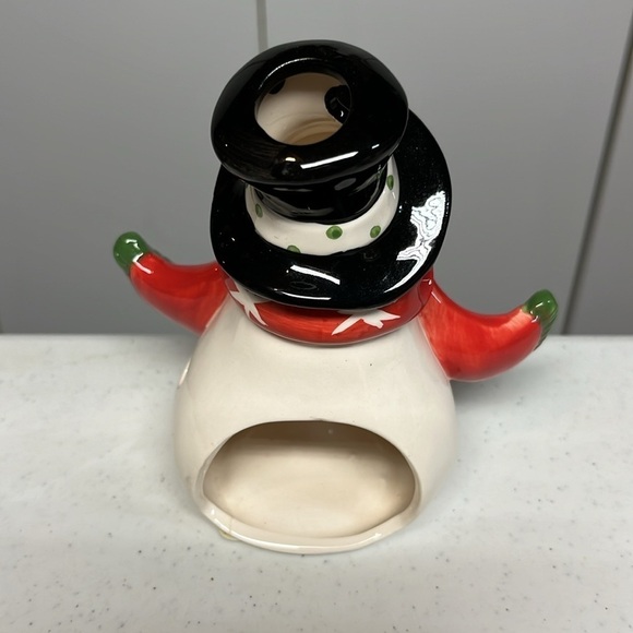 Ceramic Snowman Votive - Picture 4 of 6